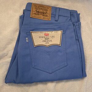 NOS Vintage 70s Levis 505 Jeans Blue USA NWT W33 L34